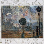 Buiten Gare Saint-Lazare door Claude Monet Legpuzzel<br><div class="desc">Buiten van Gare Saint-Lazare, Het Signaal (1877) van Claude Monet is een schilderij van het impressionisme, een fijne kunstschilderij, onderdeel van een 12 schilderserie. De Gare Saint-Lazare, een van de grootste en drukste treinstations in Parijs. Over de kunstenaar: Claude Monet was een oprichter van de Franse impressionistische schilderbeweging, waarbij de...</div>