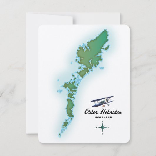 Buiten-Hebriden Schotland kaart (Voorkant)