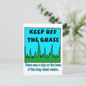 Buiten het bereik houden briefkaart (Staand voorkant)