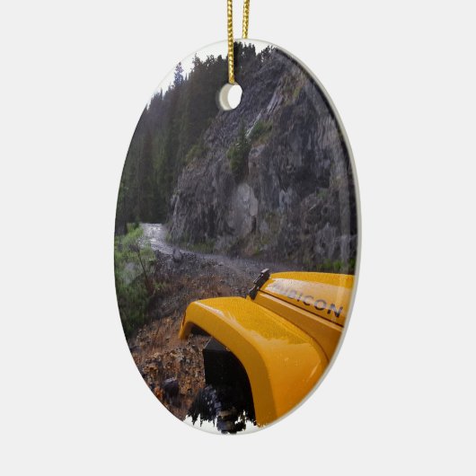 Buiten het bereik van imogene passer keramisch ornament (Links)