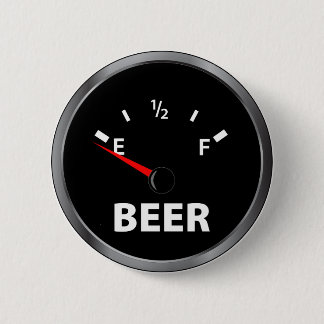 Buiten het brandstofbereik ronde button 5,7 cm