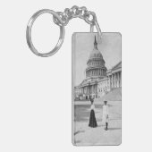 Buiten het Capitolgebouw met vrouwen Sleutelhanger (Voorkant Links)