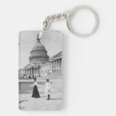Buiten het Capitolgebouw met vrouwen Sleutelhanger (achterkant)