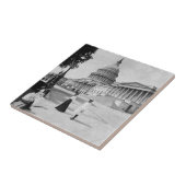 Buiten het Capitolgebouw met vrouwen Tegeltje (Zijkant)