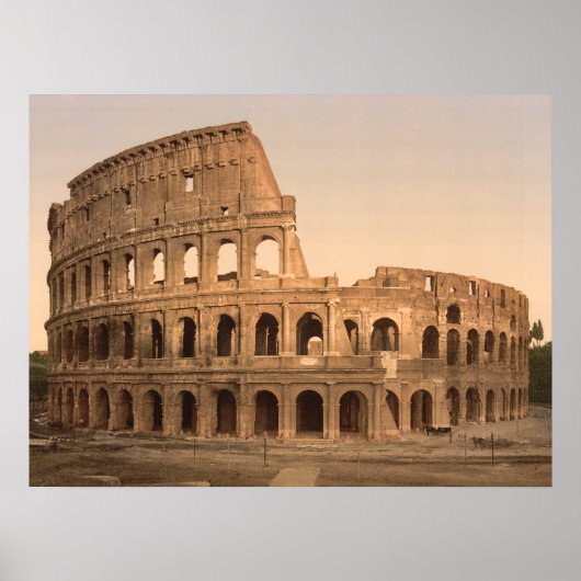 Buiten het Colosseum, Rome, archiefdruk Poster (Voorkant)