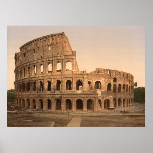 Buiten het Colosseum, Rome, Italië Poster