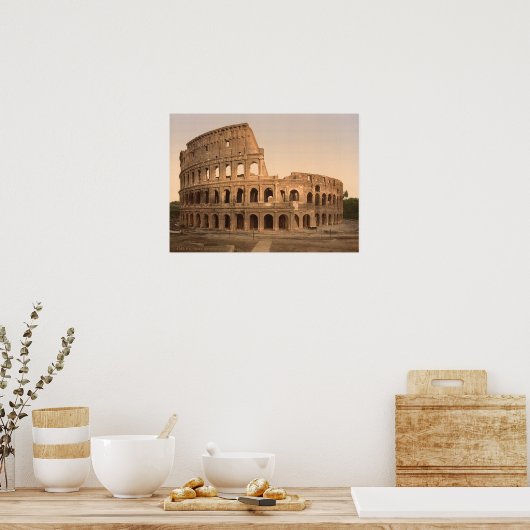 Buiten het Colosseum, Rome, Italië Poster (Keuken)