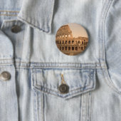 Buiten het Colosseum, Rome, Italië Ronde Button 5,7 Cm (In situ)