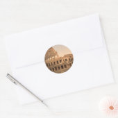 Buiten het Colosseum, Rome, Italië Ronde Sticker (Envelop)