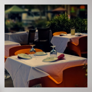 Buiten het eten, op een poster