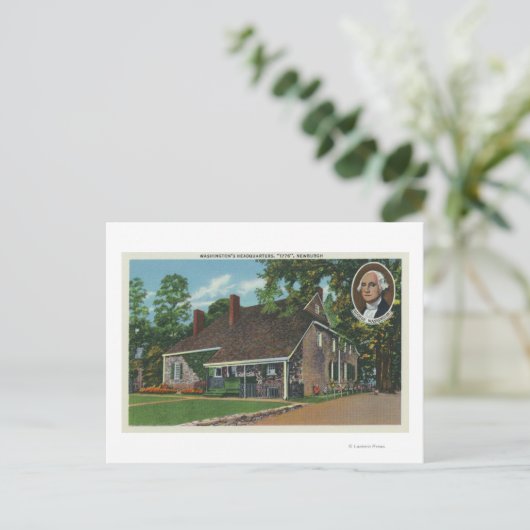 Buiten het hoofdkwartier van George Washington Briefkaart (Staand voorkant)