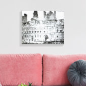 Buiten het Hotel de Ville Canvas Afdruk (Insitu (Woonkamer))