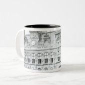 Buiten het Hotel de Ville Tweekleurige Koffiemok (Voorkant links)