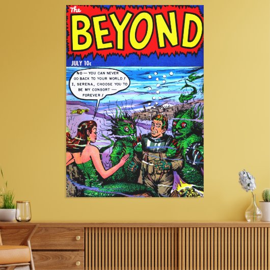 Buiten het Mermaid Kingdom Comics Canvas Afdruk (Insitu (Woonkamer))