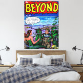 Buiten het Mermaid Kingdom Comics Canvas Afdruk (Insitu (Slaapkamer))