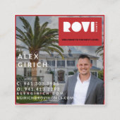 Buiten het onroerend goed vierkante visitekaartje (Voorkant)