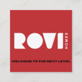 Buiten het onroerend goed vierkante visitekaartje (Achterkant)