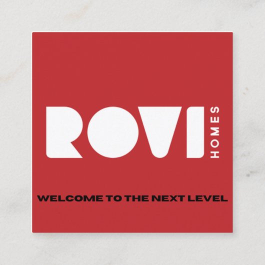 Buiten het onroerend goed vierkante visitekaartje (Achterkant)