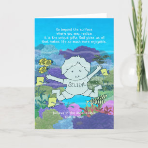 Buiten het oppervlak bedankkaart