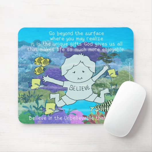 Buiten het oppervlak muismat (Met muis)