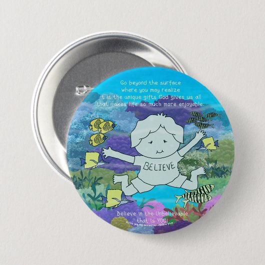 Buiten het oppervlak ronde button 7,6 cm (Voorkant /achterkant)