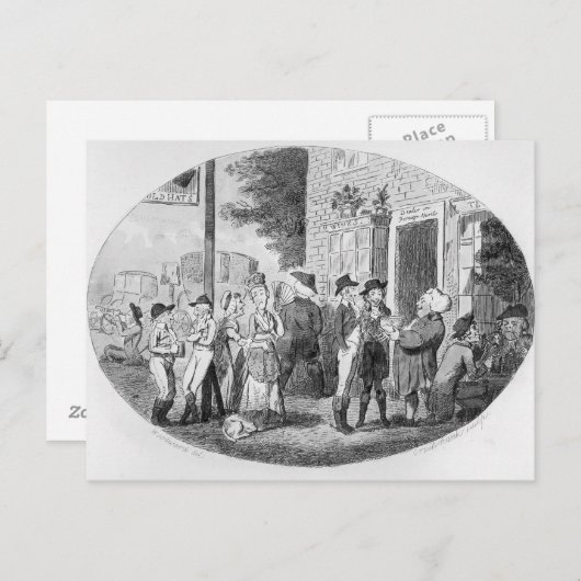 Buiten het Oude Tavern van Petten Briefkaart (Voorkant / Achterkant)