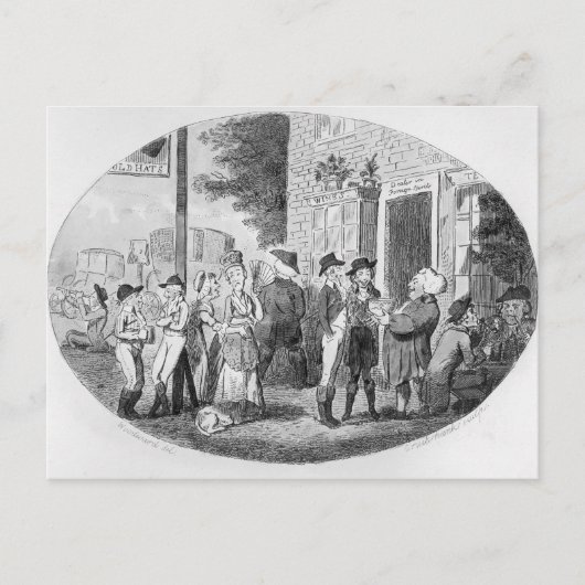 Buiten het Oude Tavern van Petten Briefkaart (Voorkant)