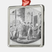 Buiten het Oude Tavern van Petten Metalen Ornament (Links)