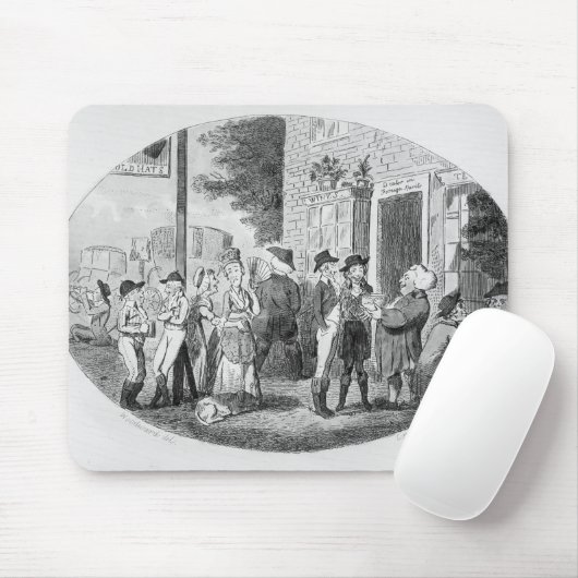 Buiten het Oude Tavern van Petten Muismat (Met muis)