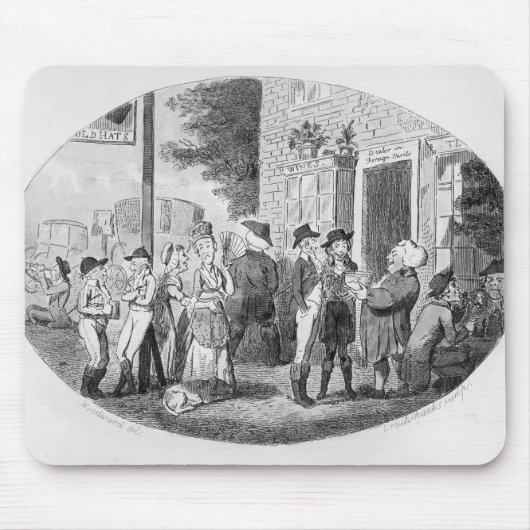 Buiten het Oude Tavern van Petten Muismat (Voorkant)