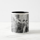 Buiten het Oude Tavern van Petten Tweekleurige Koffiemok (Center)