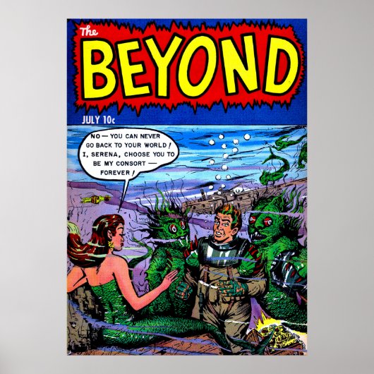 Buiten het  Poster van de Comics van het Mermaid-K (Voorkant)