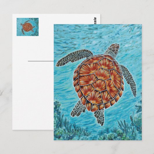 Buiten het rif briefkaart (Voorkant / Achterkant)