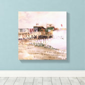 Buiten het seizoen canvas afdruk (Insitu (Houten vloer))