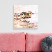 Buiten het seizoen canvas afdruk (Insitu (Woonkamer))