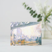 Buiten het station Saint-Lazare Briefkaart (Staand voorkant)