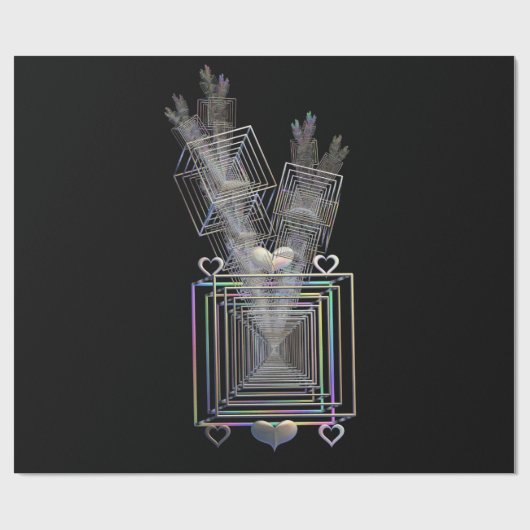 Buiten het vierkant cadeaupapier (Vlak)