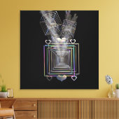 Buiten het Vierkant Canvas Afdruk (Insitu (Woonkamer))