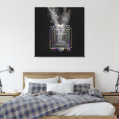 Buiten het Vierkant Canvas Afdruk (Insitu (Slaapkamer))