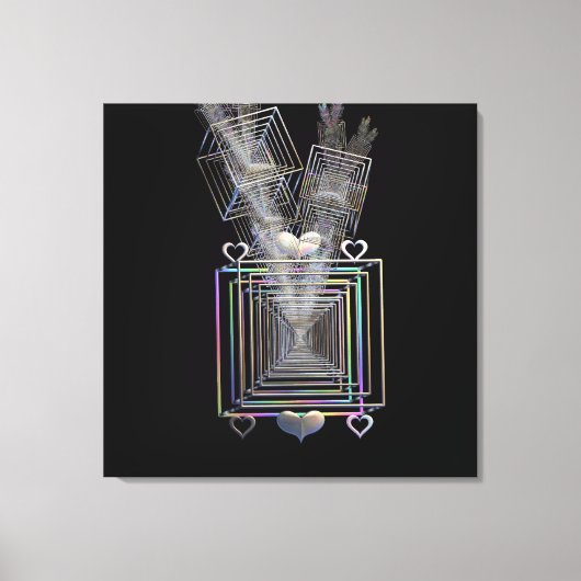 Buiten het Vierkant Canvas Afdruk (Voorkant)
