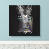 Buiten het vierkant canvas afdruk (Insitu (Houten vloer))