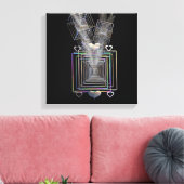 Buiten het vierkant canvas afdruk (Insitu (Woonkamer))