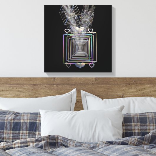 Buiten het vierkant canvas afdruk (Insitu (Slaapkamer))