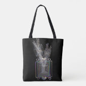 Buiten het vierkant tote bag (Achterkant)