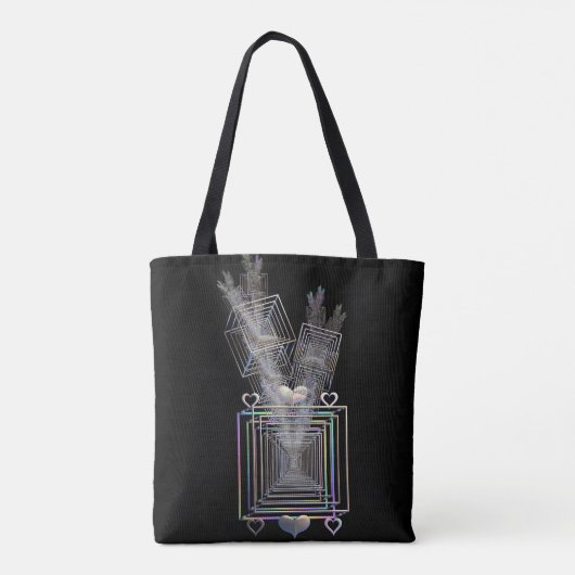 Buiten het vierkant tote bag (Achterkant)