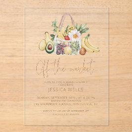 Buiten het Vrijgezellenfeest van de markt Acryl Uitnodigingen