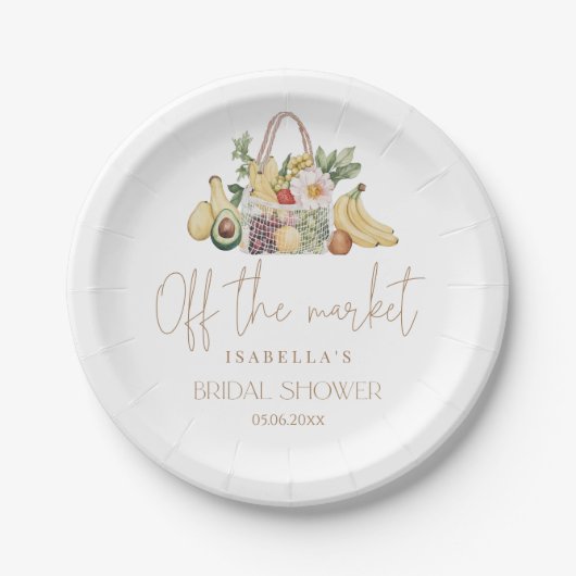 Buiten het Vrijgezellenfeest van de markt Papieren Bordje (Voorkant)