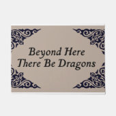 Buiten hier is er draak|Dungeon Dragon Doormat Deurmat (Voorkant)