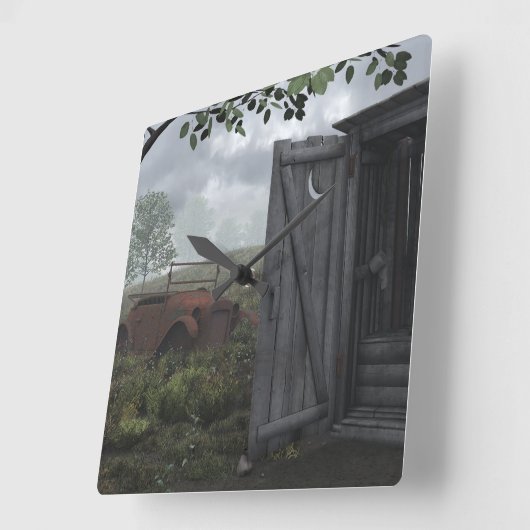 BUITEN HUIS EN RUSSENCLOCK VIERKANTE KLOK (Hoek)