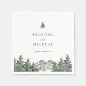 Buiten Huwelijk Dennenboom Trouw Servet (Voorkant)